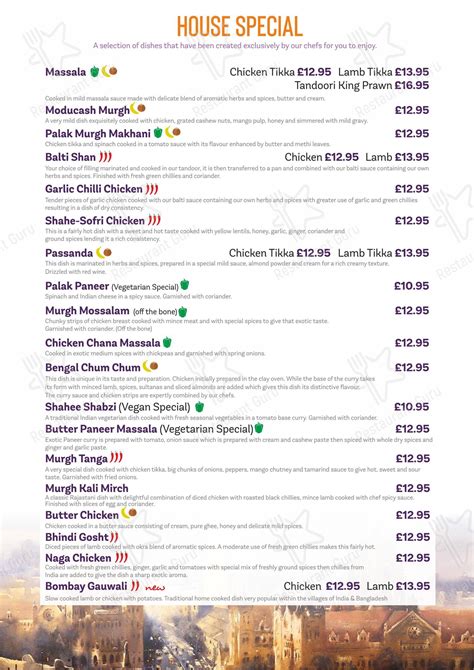 Menu at Bombay 8 Indian Restaurant, Warrington