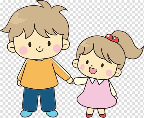 Smiling Brother And Sister Flat Vector Characters. Happy Children ...