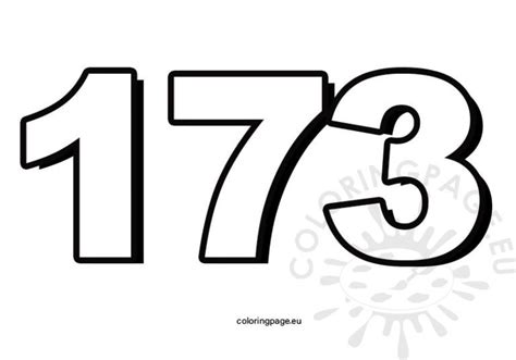 173 number printable | Coloring Page