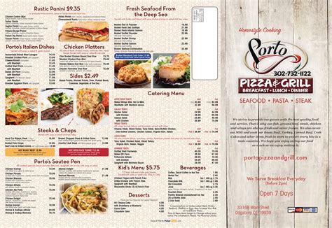 Our Menu - Porto Pizza & Grill