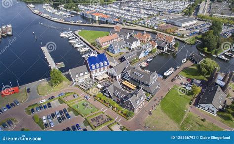 The Nautical District in Huizen, Netherlands Stock Photo - Image of ships, boat: 125556792