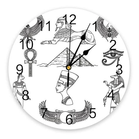 Ancient Egyptian Graphics Wall Clocks Silent Home Cafe Office Wall ...