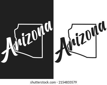 Vector Illustration Arizona Black White Logo Stock Vector (Royalty Free) 2154833579 | Shutterstock