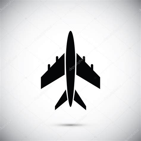 Silhouette of plane icon Stock Vector by ©SimVA 96383676