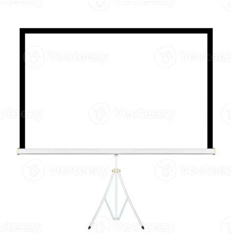 Projector white screen on tripod isolated on white background with clipping path 11668913 Stock ...