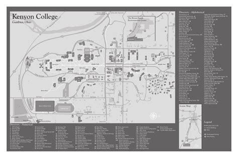 Kenyon College Campus Map – Map Vector