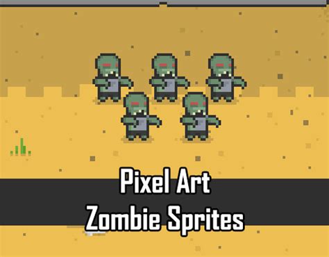 2D Pixel Art Zombie Sprites by Elthen's Pixel Art Shop