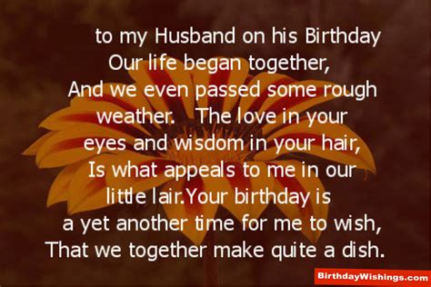 Birthday Poem For Husband