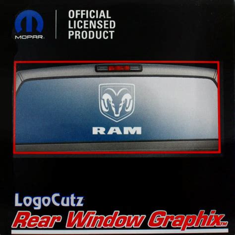 Big Dodge Ram White Vinyl Decal Emblem Graphic Sticker for Car-Truck Rear Window | eBay