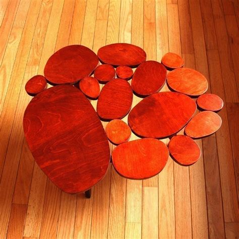 Coffee Table Contemporary Design Made from Wood Circles | Etsy | Circle ...