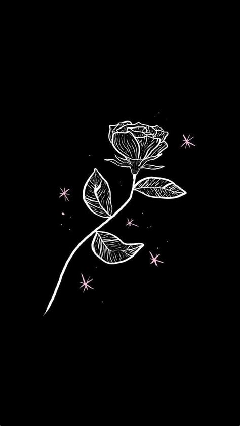 Download A delicate Black and White Aesthetic Flower Wallpaper ...