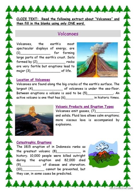 Volcanoes: Français FLE fiches pedagogiques pdf & doc