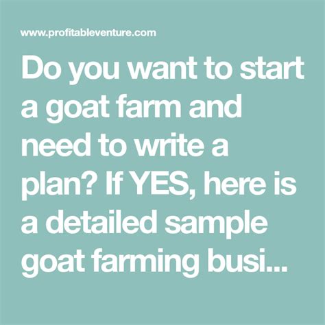 Livestock Health, Livestock Farming, Goat Farming, Business Plan ...