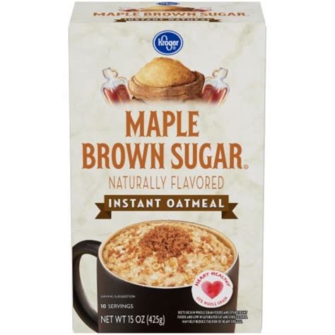 Kroger® Maple & Brown Sugar Instant Oatmeal, 10 ct / 15 oz - Kroger