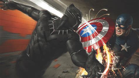 Captain America Vs Black Panther, HD Superheroes, 4k Wallpapers, Images, Backgrounds, Photos and ...