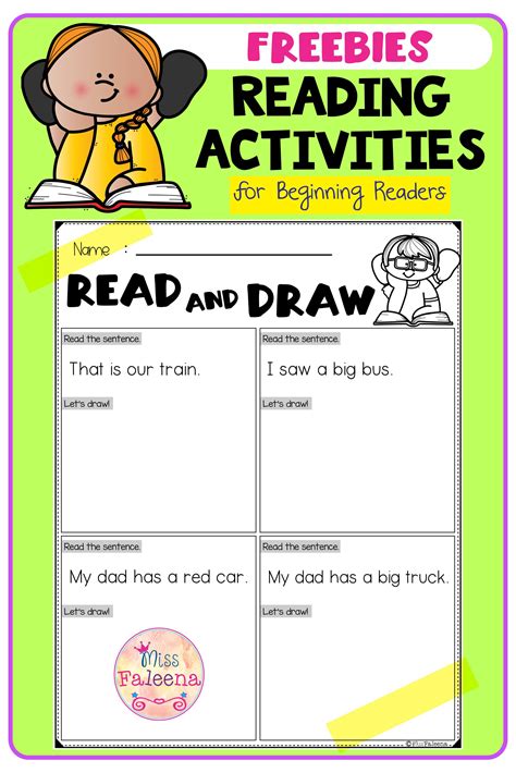 Free Reading Activities for Beginning Readers | Fun reading activities, Reading activities ...