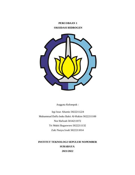 Praktikum oksidasi hidrogen | Study Guides, Projects, Research Chemistry | Docsity