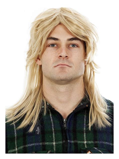 Buy Mullet Wigs for Men 80s Costumes Mens Mullet Wig Merica Blonde ...