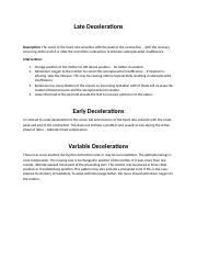 Understanding Fetal Heart Rate Decelerations: Causes and | Course Hero