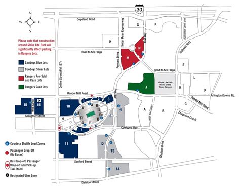 Texas Rangers Seating Guide - Globe Life Park (Rangers Ballpark - Texas Rangers Stadium Parking ...