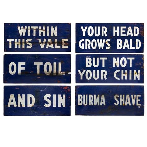 Burma Shave Roadside Signs at 1stDibs