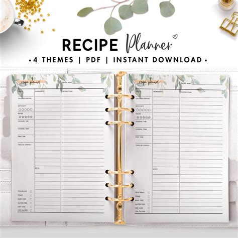 Recipe Planner - World of Printables