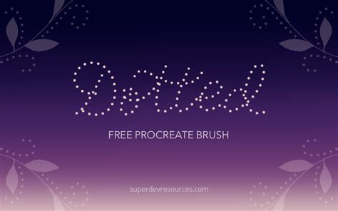 Free Dotted Brush for Procreate Lettering & Illustration - Super Dev Resources