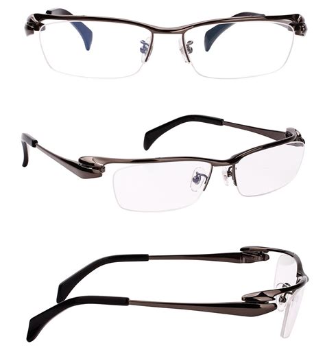 Agstum Pure Titanium Mens Half Rim Bussiness Eyeglasses