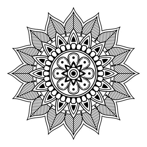 Flower-shaped mandala stock illustration. Illustration of flower ...