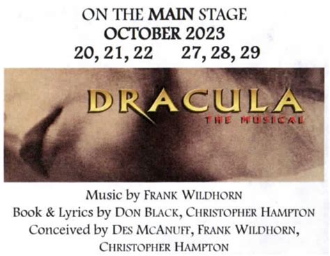 “Dracula the Musical” at Stage West Playhouse — Hernando County Fine ...