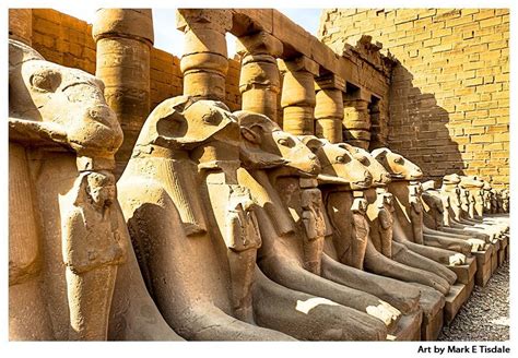 Ram's Headed Sphinxes At Karnak - Ancient Egypt Art Print