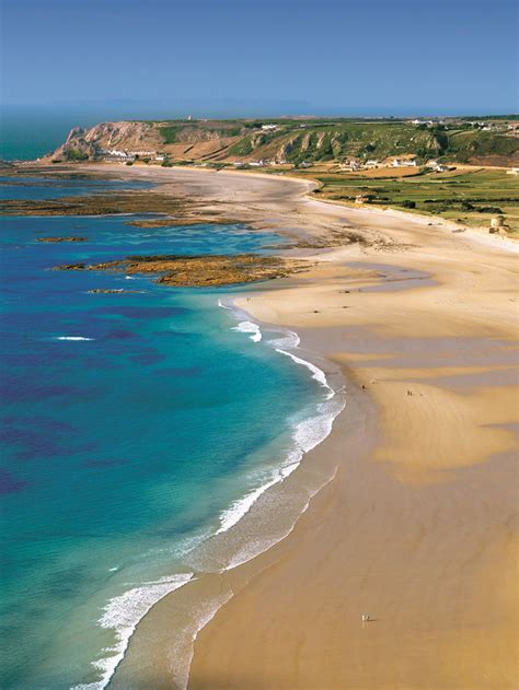 St Ouen's Bay in Jersey, Channel Islands looks even more beautiful from the sky #EscapeToJersey ...