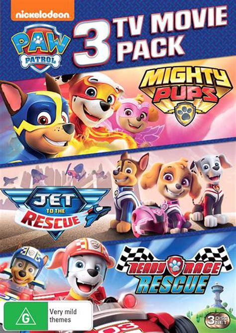 Paw Patrol - Mighty Pups / Ready Race Rescue / Jet To The Rescue : Limited Edition | TV Movie ...