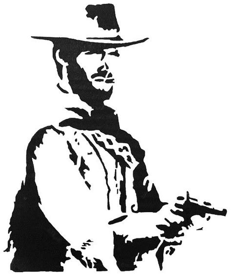 Clint Eastwood Stencil | Silhouette art, Silhouette stencil, Stencils