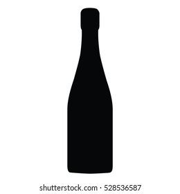 Black White Silhouette Champagne Bottle Stock Vector (Royalty Free) 528536587 | Shutterstock