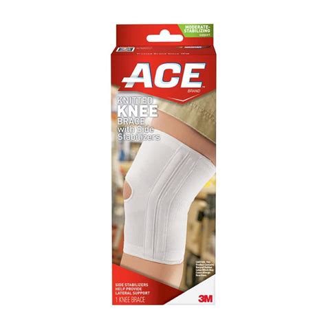 Ace Large Knitted Knee Brace with Side Stabilizers-207355 - The Home Depot