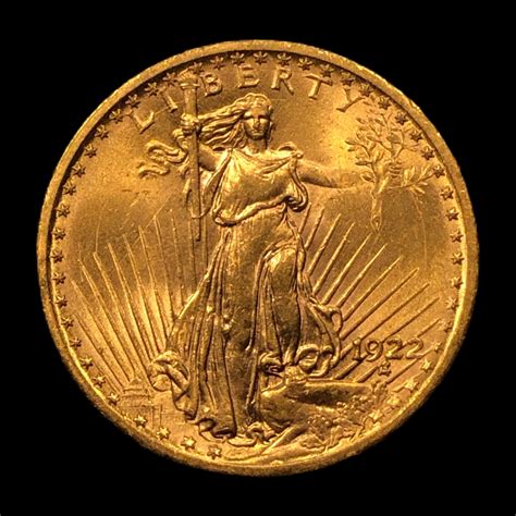 1922 $20 Saint-Gaudens Double Eagle Gold Coin | Pristine Auction