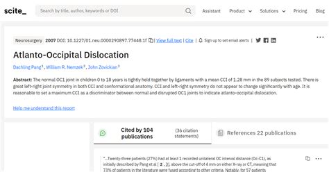 Atlanto-Occipital Dislocation - [scite report]