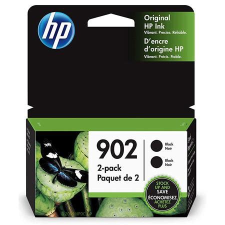 HP 902 Original Ink Cartridge, 300 Pages Yield, Black, 2-Pack 3YN96AN