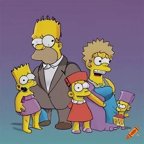The simpson family cartoon characters