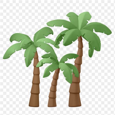 Palm Tree Png, Palm Trees, 3d Cartoon, Cute Cartoon, Cartoon Palm Tree ...