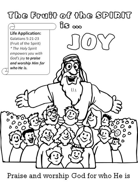 the fruit of the spirit is joy coloring page