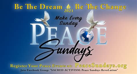 Register your 2021 Peace Events below... - Peace Sundays