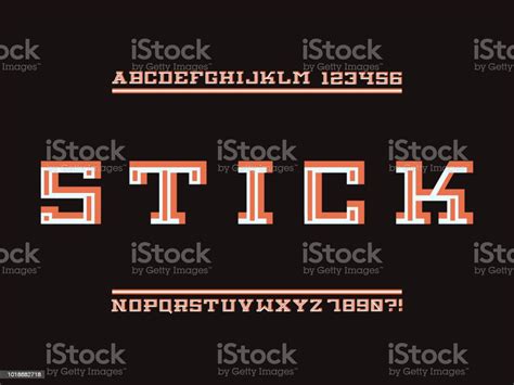 Stick Font Vector Alphabet Stock Illustration - Download Image Now ...