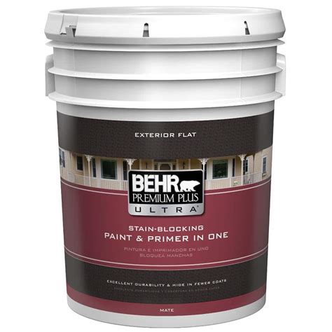 BEHR Premium Plus Ultra 5-gal. Deep Base Flat Low Voc Exterior Paint-485305 - The Home Depot