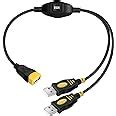 wishacc Usb Splitters-Usb 2.0 1 Female To 2 Male Y Splitter 2 Port Hub ...