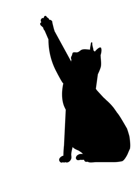 Cat Stretching Silhouette | Download Free Silhouettes | Black cat silhouette, Cat silhouette ...