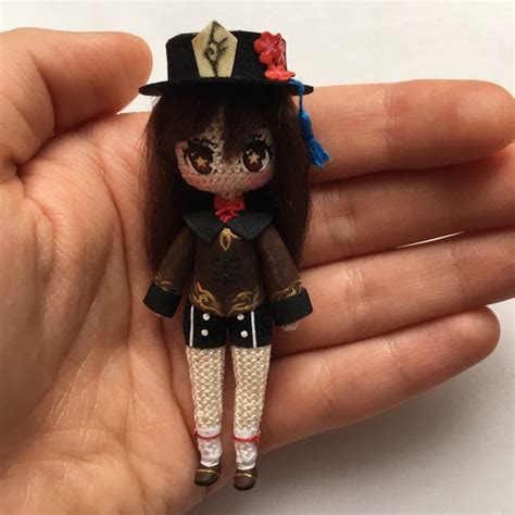 Hu Tao anime chibi doll from game Genshin Impact for | Etsy