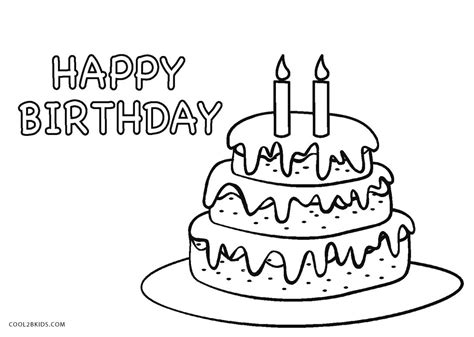 Birthday Cake Coloring Pages Preschool Halloween