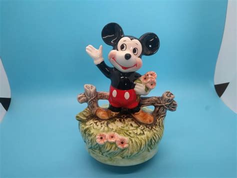 Mickey Mouse Vintage Music Box Porcelain Japan Schmid - Etsy in 2022 | Music box vintage ...